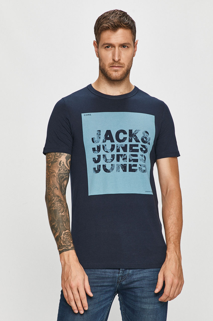 Jack & Jones - T-shirt granatowy 12179528