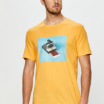 John Frank - T-shirt żółty JFTCOOL06.POLAR