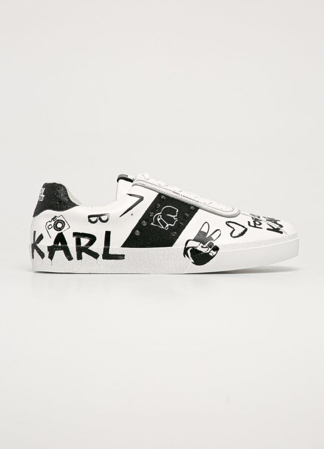 Karl Lagerfeld - Buty skórzane biały KL60106.010