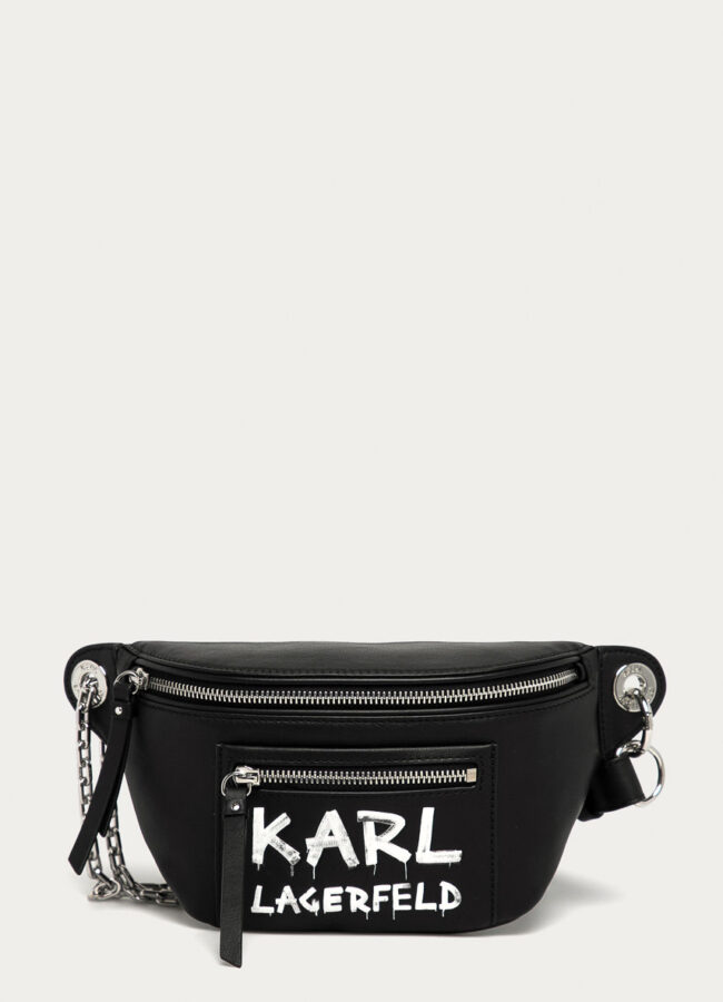 Karl Lagerfeld - Nerka skórzana czarny 206W3073