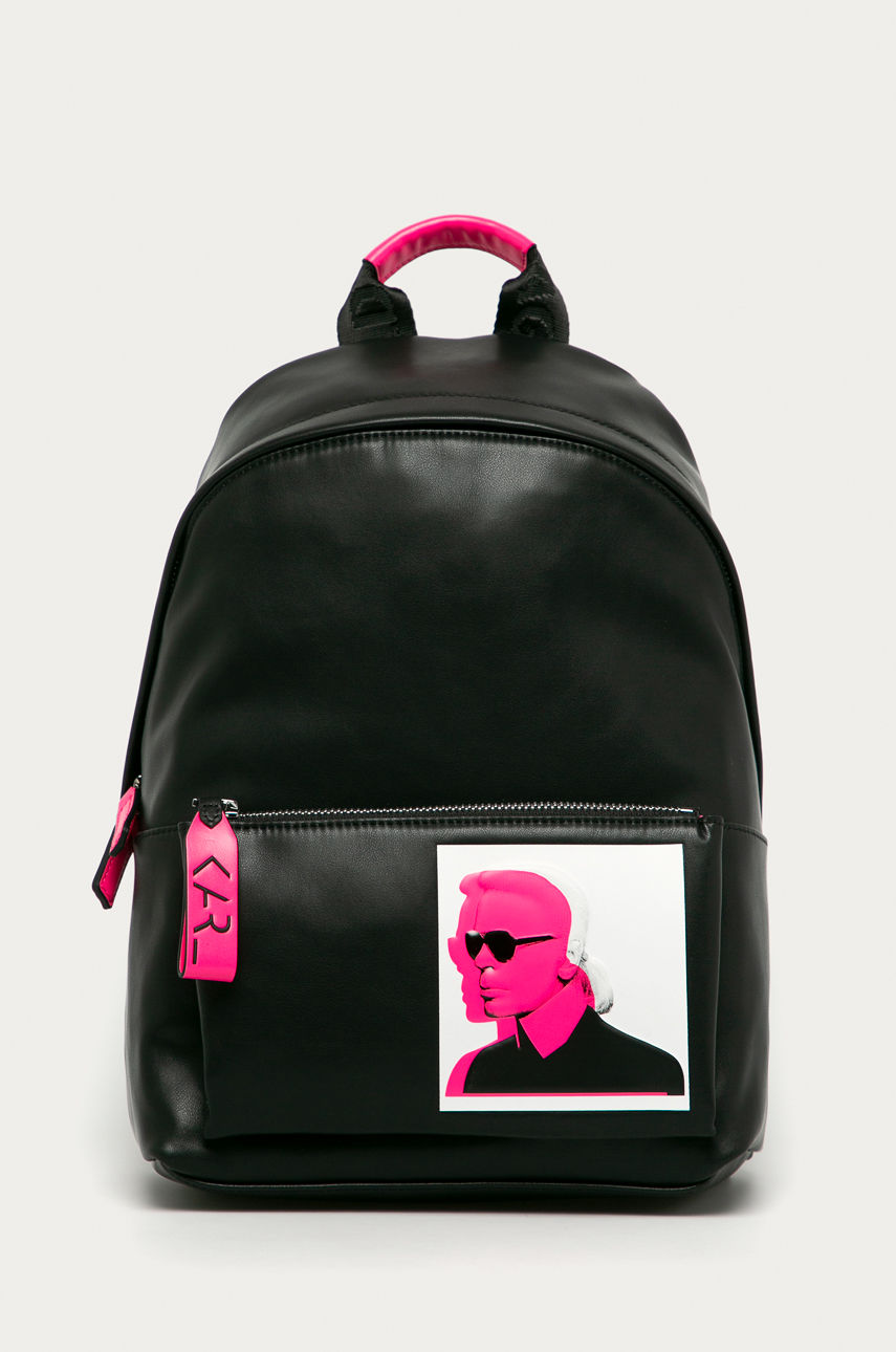 Karl Lagerfeld - Plecak skórzany czarny 205W3022