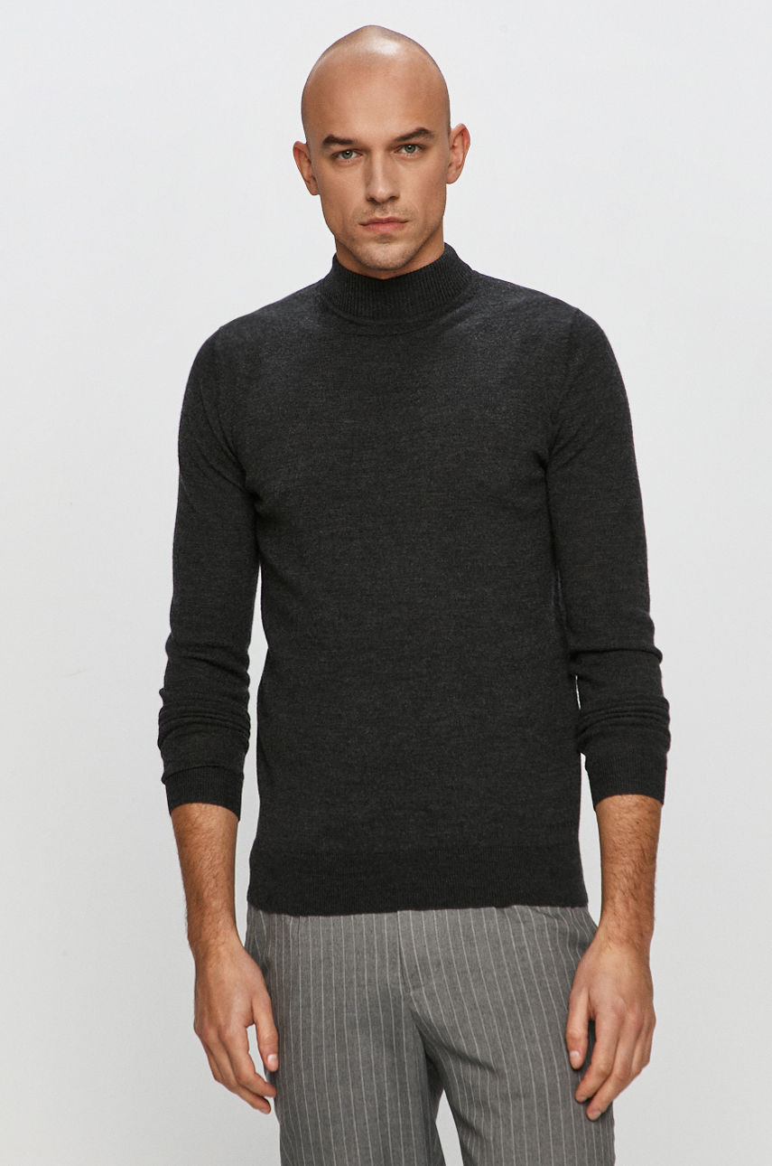 Karl Lagerfeld - Sweter jasny szary 502399.655002
