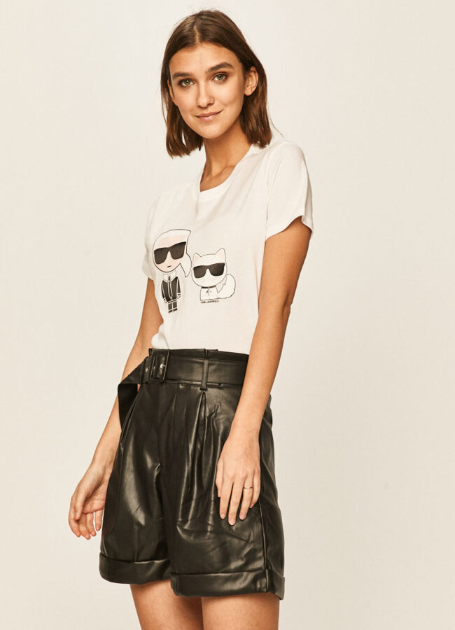 Karl Lagerfeld - T-shirt biały 201W1705