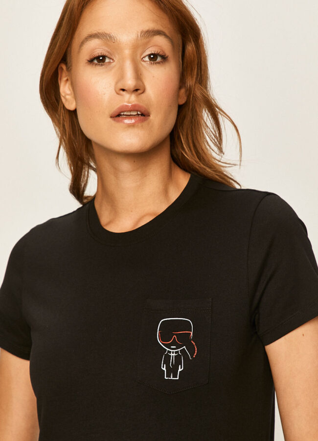 Karl Lagerfeld - T-shirt czarny 201W1739