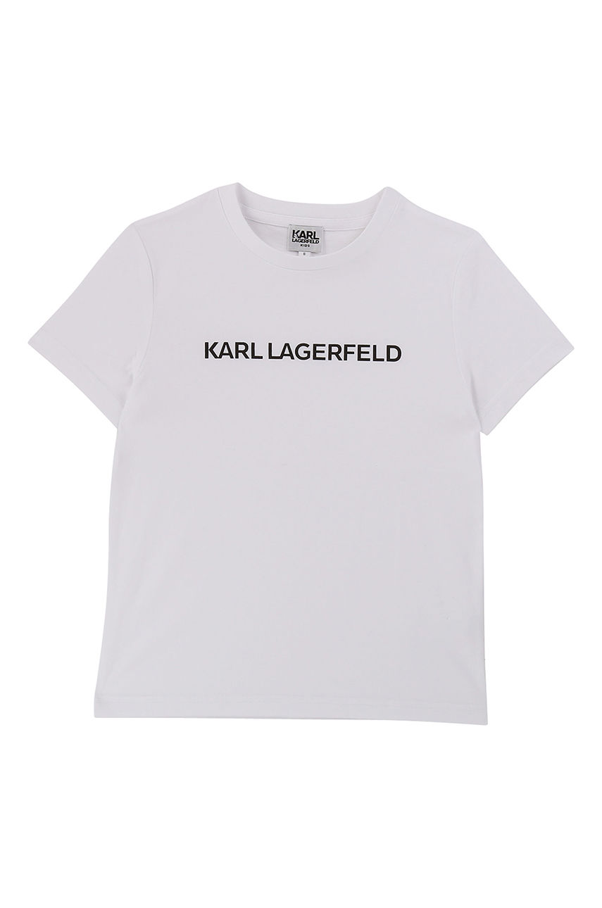 Karl Lagerfeld - T-shirt dziecięcy 114-150 cm biały Z25219