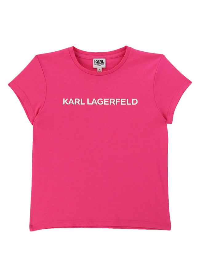 Karl Lagerfeld - T-shirt dziecięcy 114-150 cm ostry różowy Z15222
