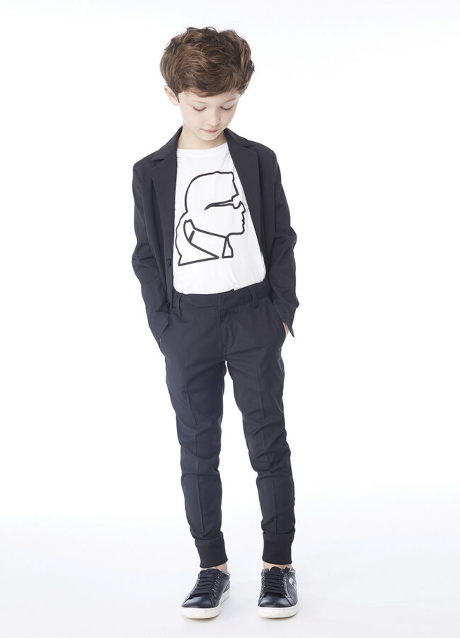 Karl Lagerfeld - T-shirt dziecięcy 126-150 cm biały Z25218