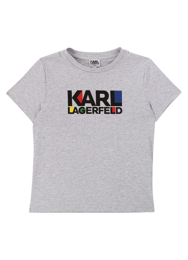Karl Lagerfeld - T-shirt dziecięcy 162-174 cm szary Z25226.162.174