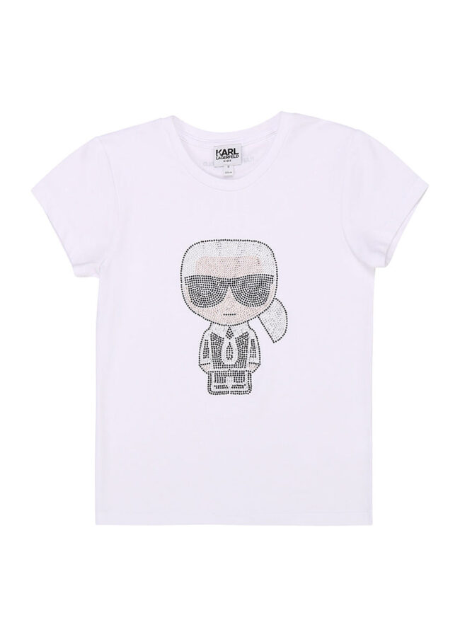 Karl Lagerfeld - T-shirt dziecięcy biały Z15253.116.152