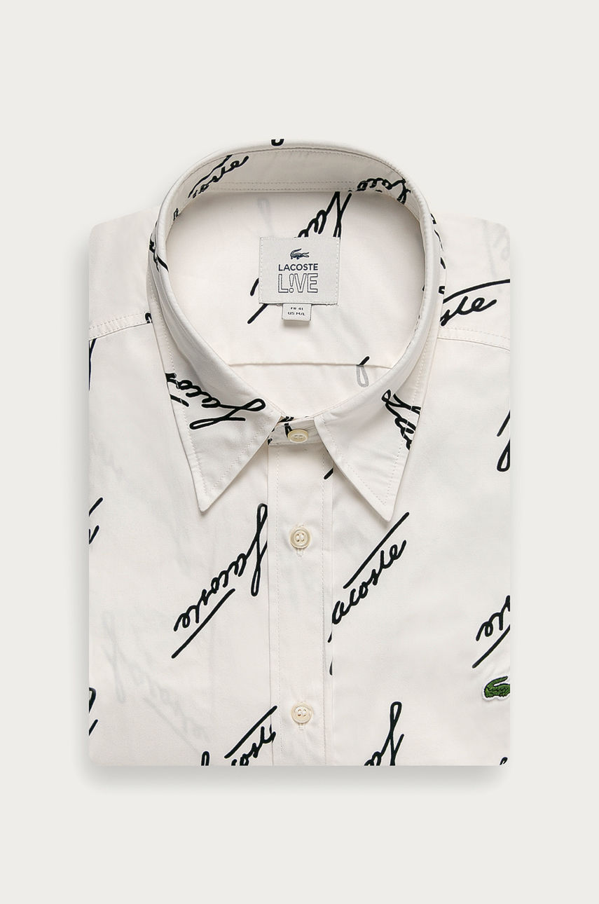 Lacoste - Koszula bawełniana biały CH1225