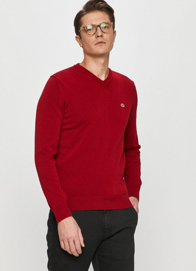 Lacoste - Sweter czerwony AH2183