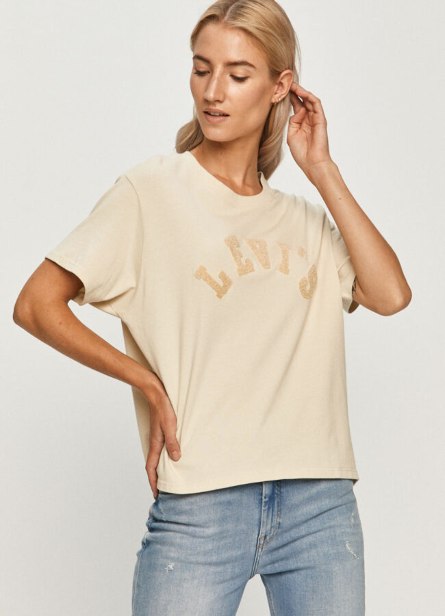 Levi's - T-shirt beżowy 69973.0131