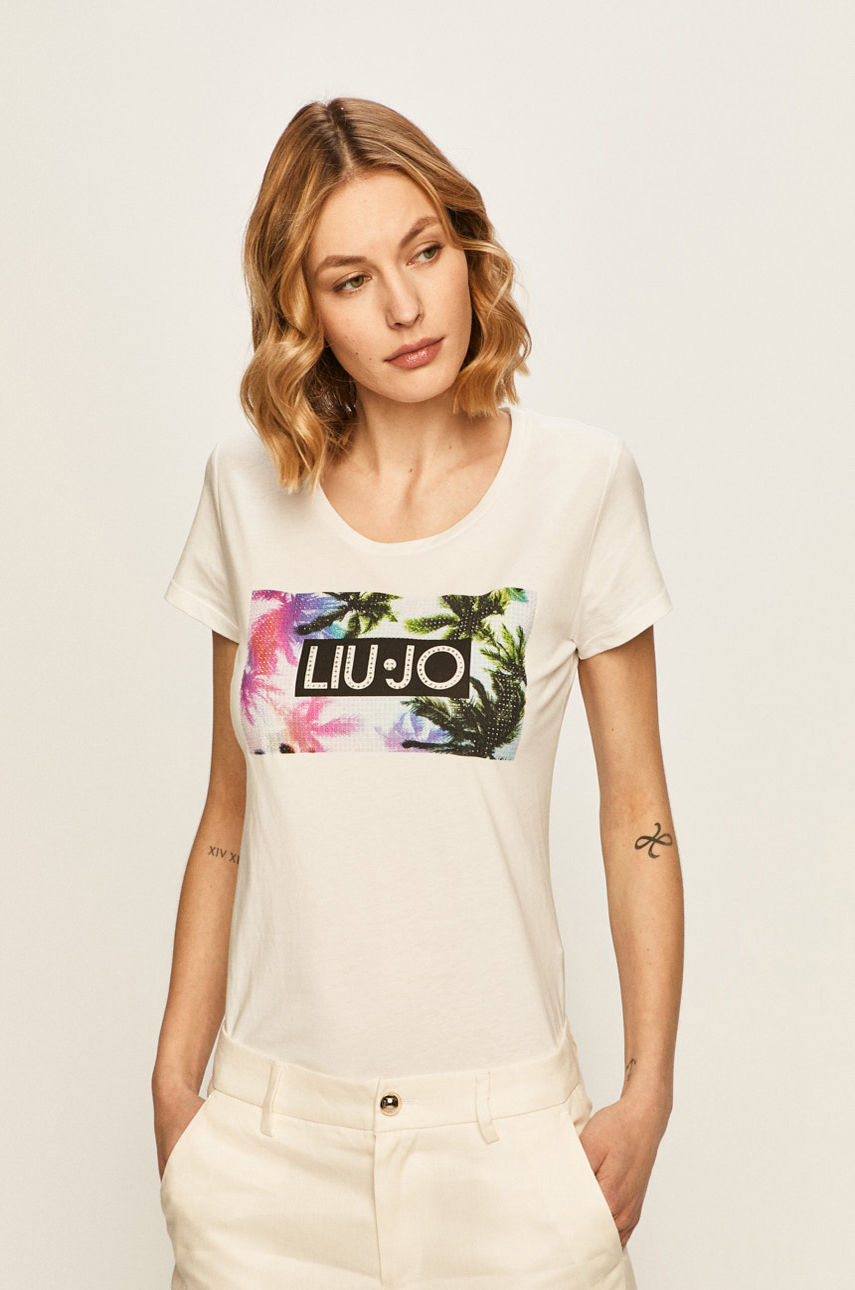 Liu Jo - T-shirt biały FA0100.J5960