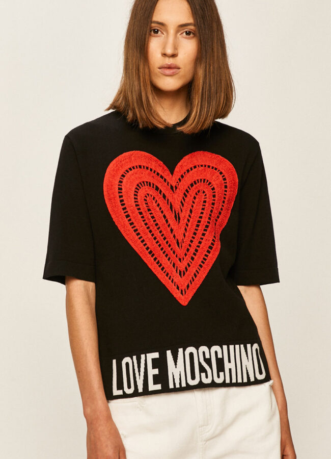 Love Moschino - T-shirt czarny W.S.18G.11.X.1291