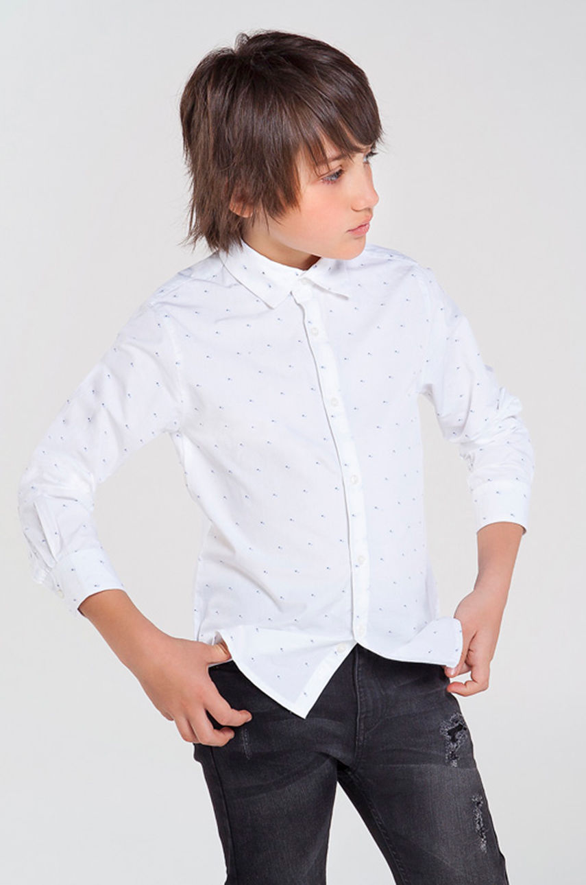 Mayoral - Koszula bawełniana dziecięca 128-172 cm biały 7133.7E.JUNIOR