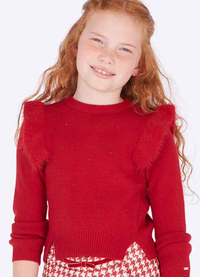Mayoral - Sweter dziecięcy 128-167 cm czerwony 7301.8A.junior