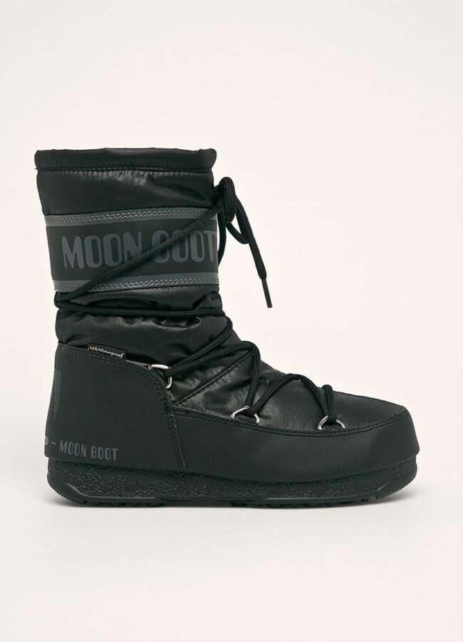 Moon Boot - Śniegowce Mid Nylon WP czarny 24009200.MID.NYLON.WP