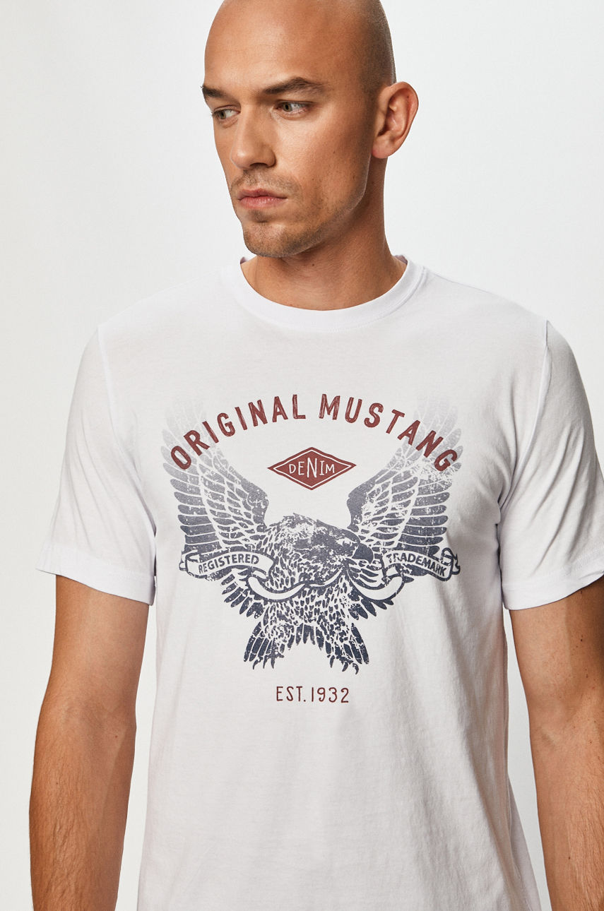Mustang - T-shirt biały 1009969.2045