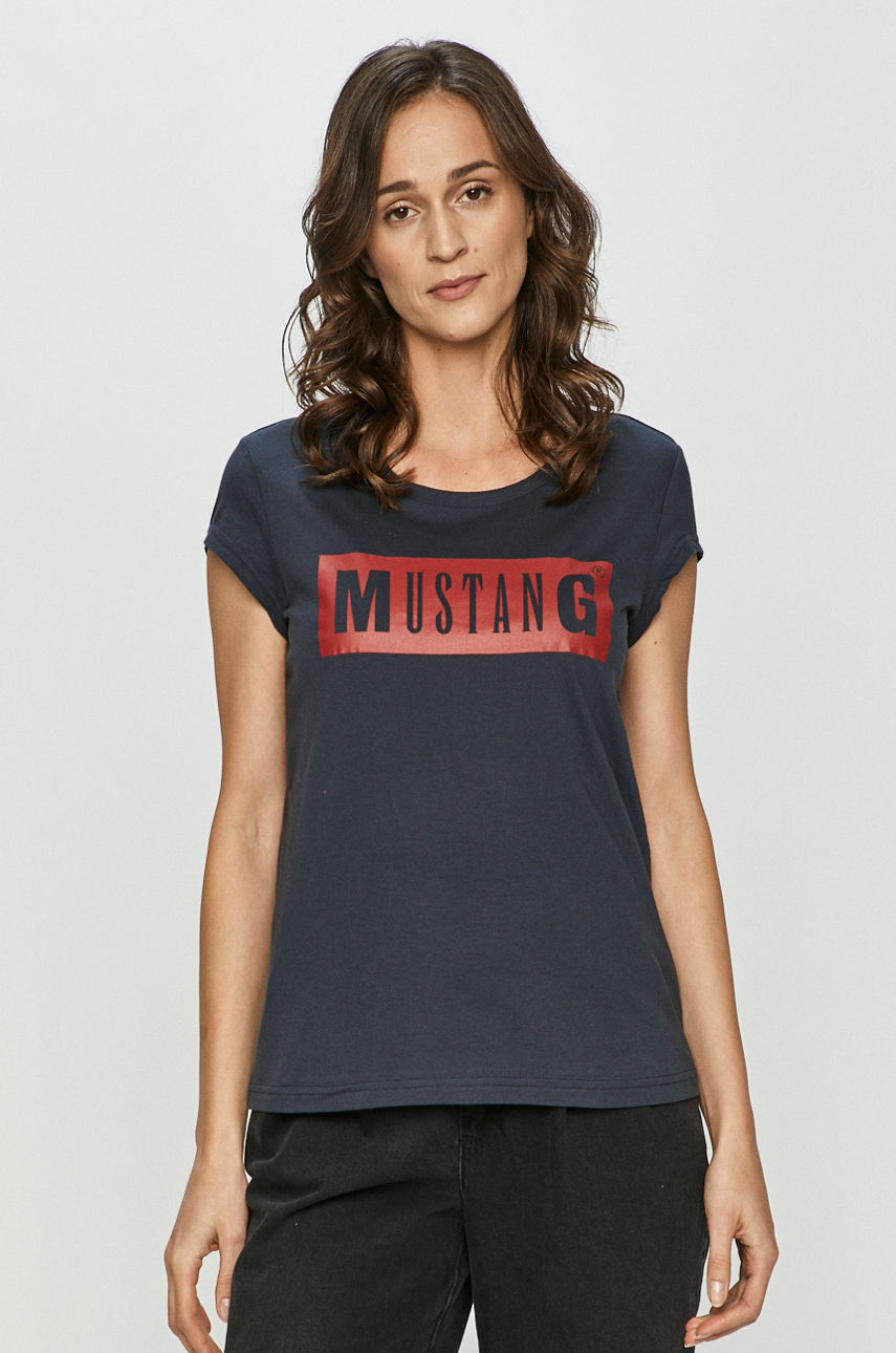 Mustang - T-shirt granatowy 1010370.4085