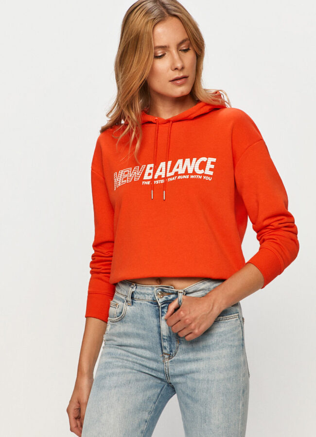 New Balance - Bluza pomarańczowy WT03508NEF