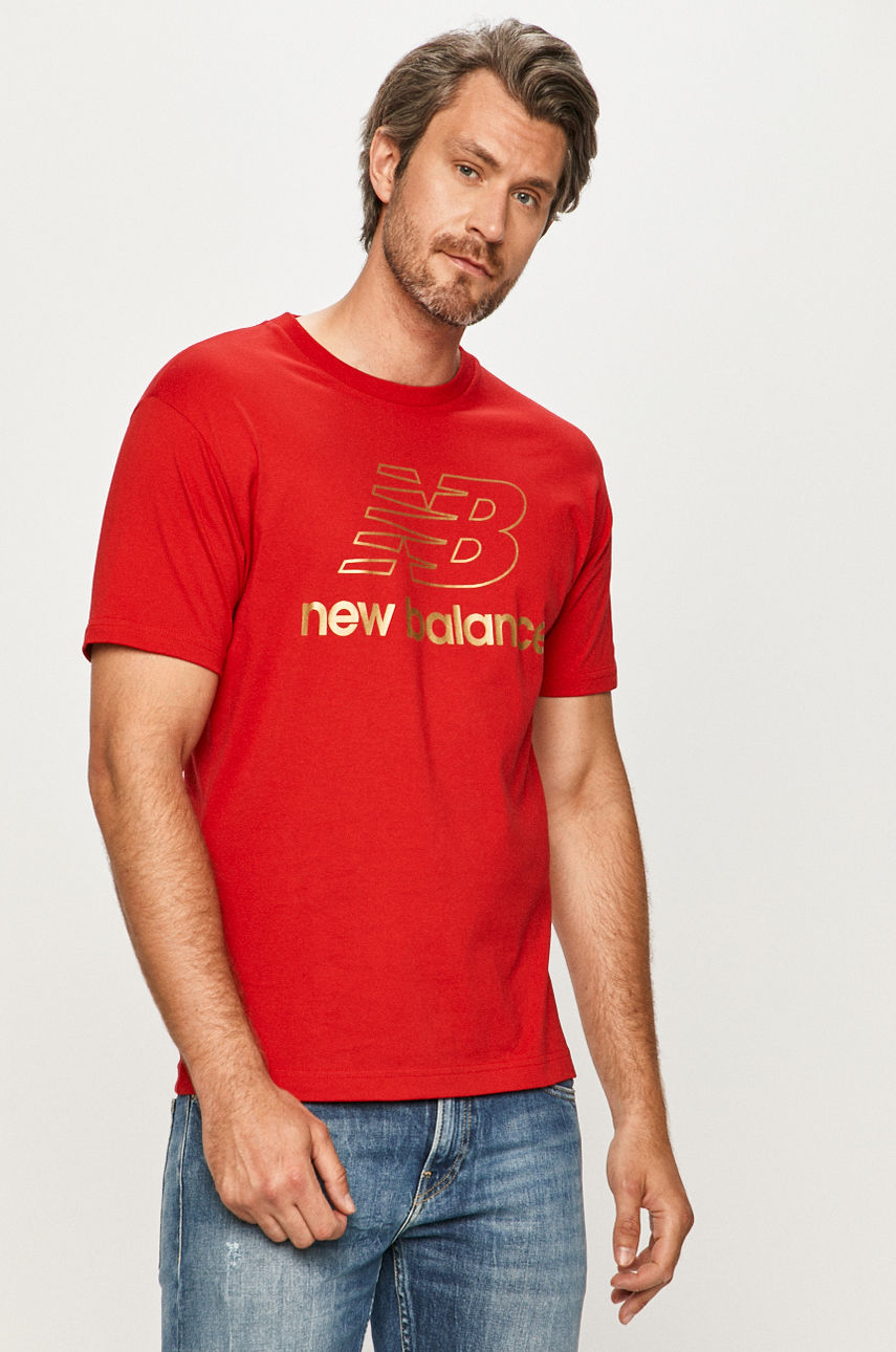 New Balance - T-shirt czerwony MT03503REP