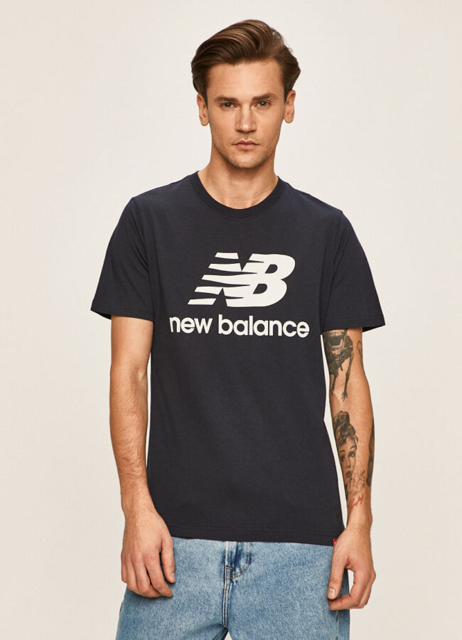 New Balance - T-shirt granatowy MT01575ECL