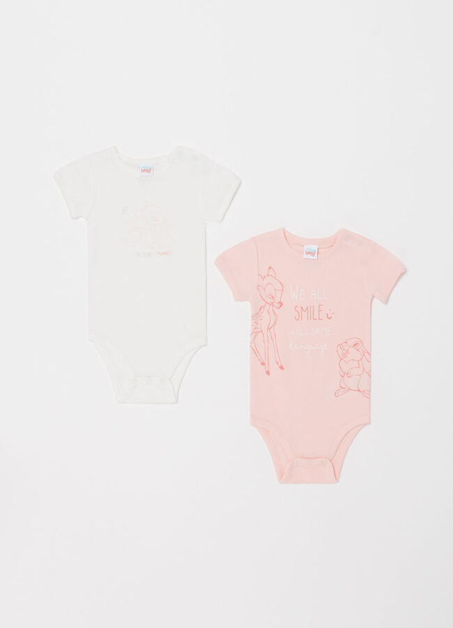 OVS - Body niemowlęce X Disney 50-68 cm (2-pack) różowy 797250