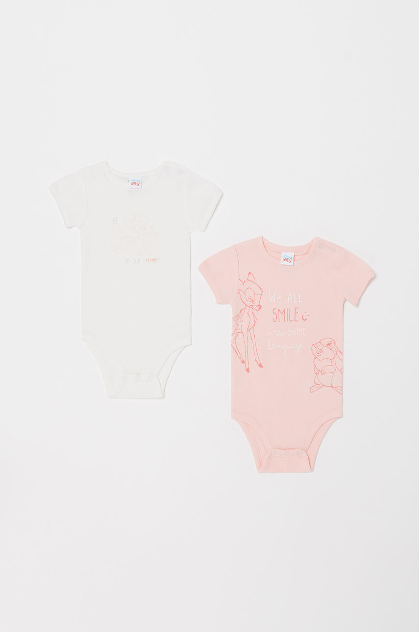 OVS - Body niemowlęce X Disney 50-68 cm (2-pack) różowy 797250