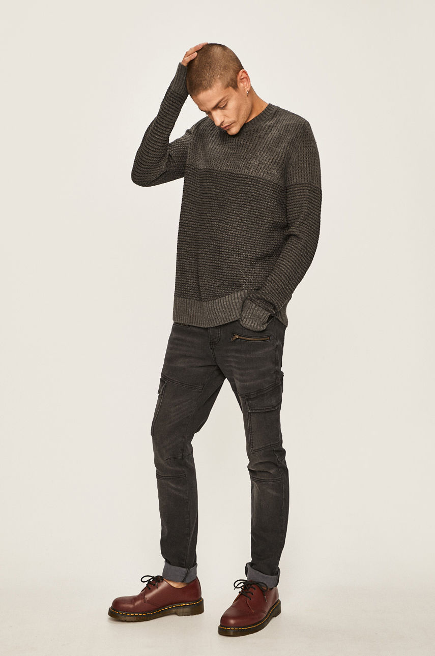 Only & Sons - Sweter grafitowy 22014143