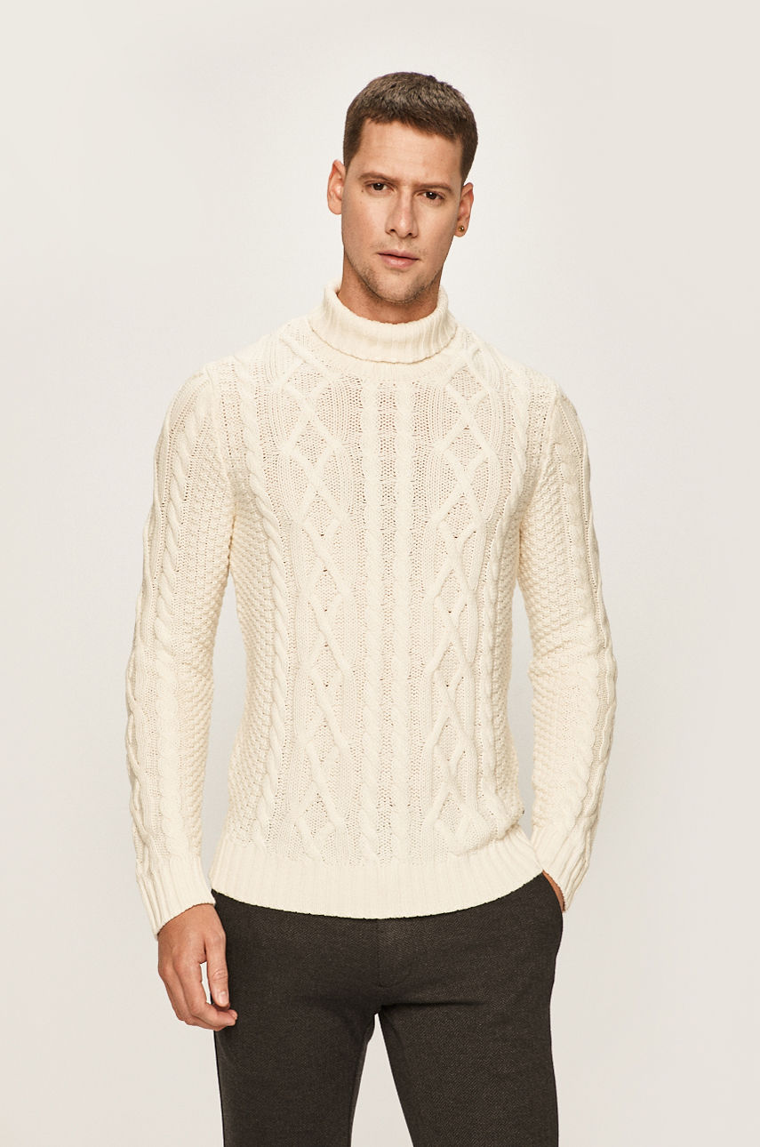 Only & Sons - Sweter kremowy 22015215