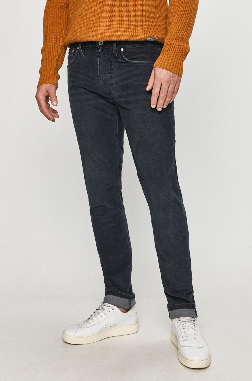 Pepe Jeans - Spodnie Stanley stalowy niebieski PM210947YE6