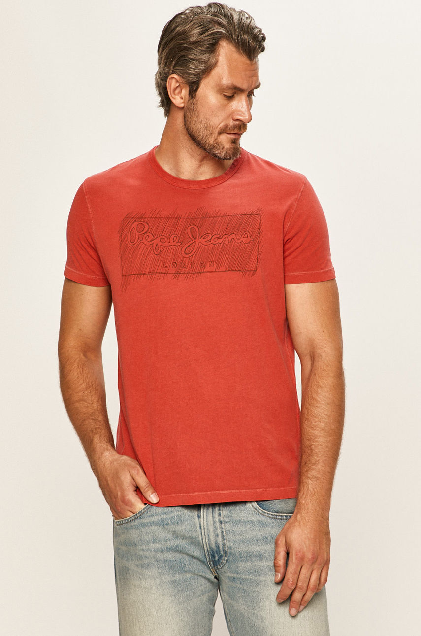 Pepe Jeans - T-shirt Billy czerwony PM506908.265