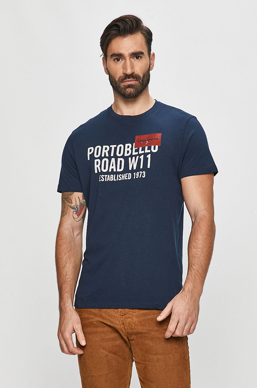 Pepe Jeans - T-shirt Broderick granatowy PM507455