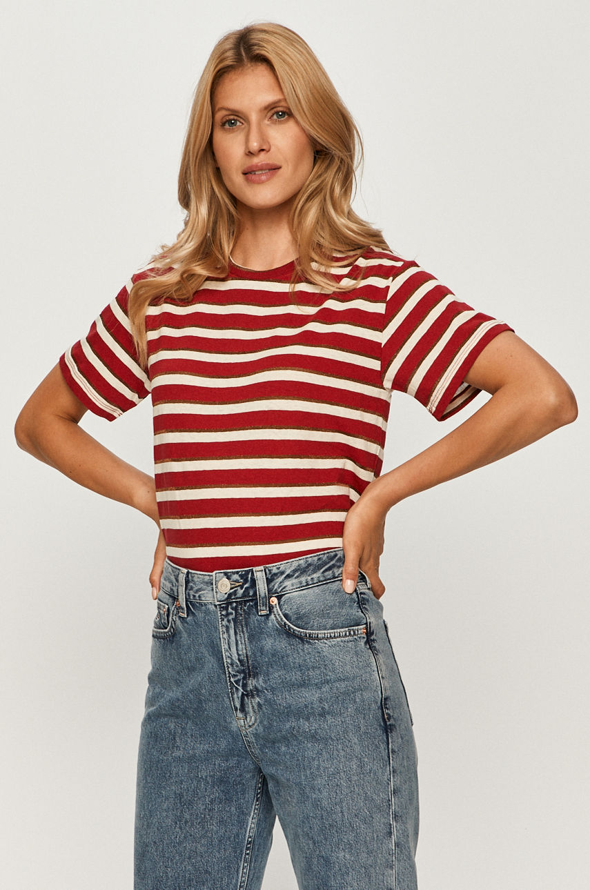 Pepe Jeans - T-shirt Camile czerwony PL504521