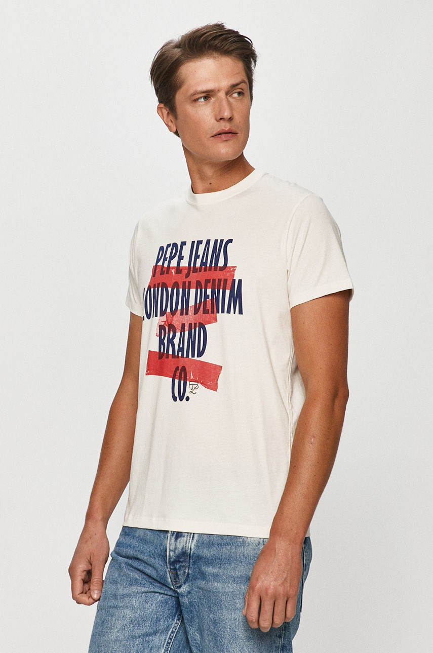 Pepe Jeans - T-shirt Curtis biały PM507460