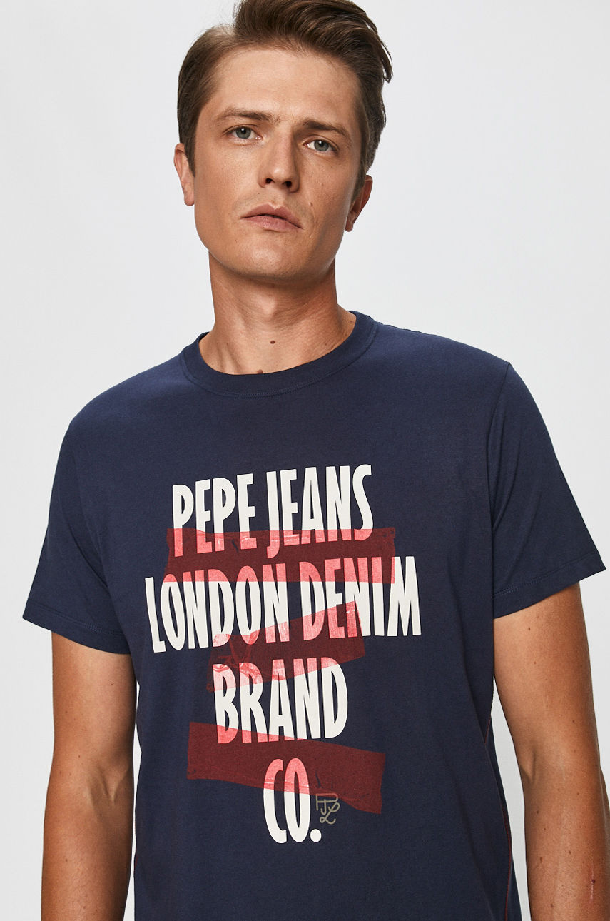 Pepe Jeans - T-shirt Curtis granatowy PM507460