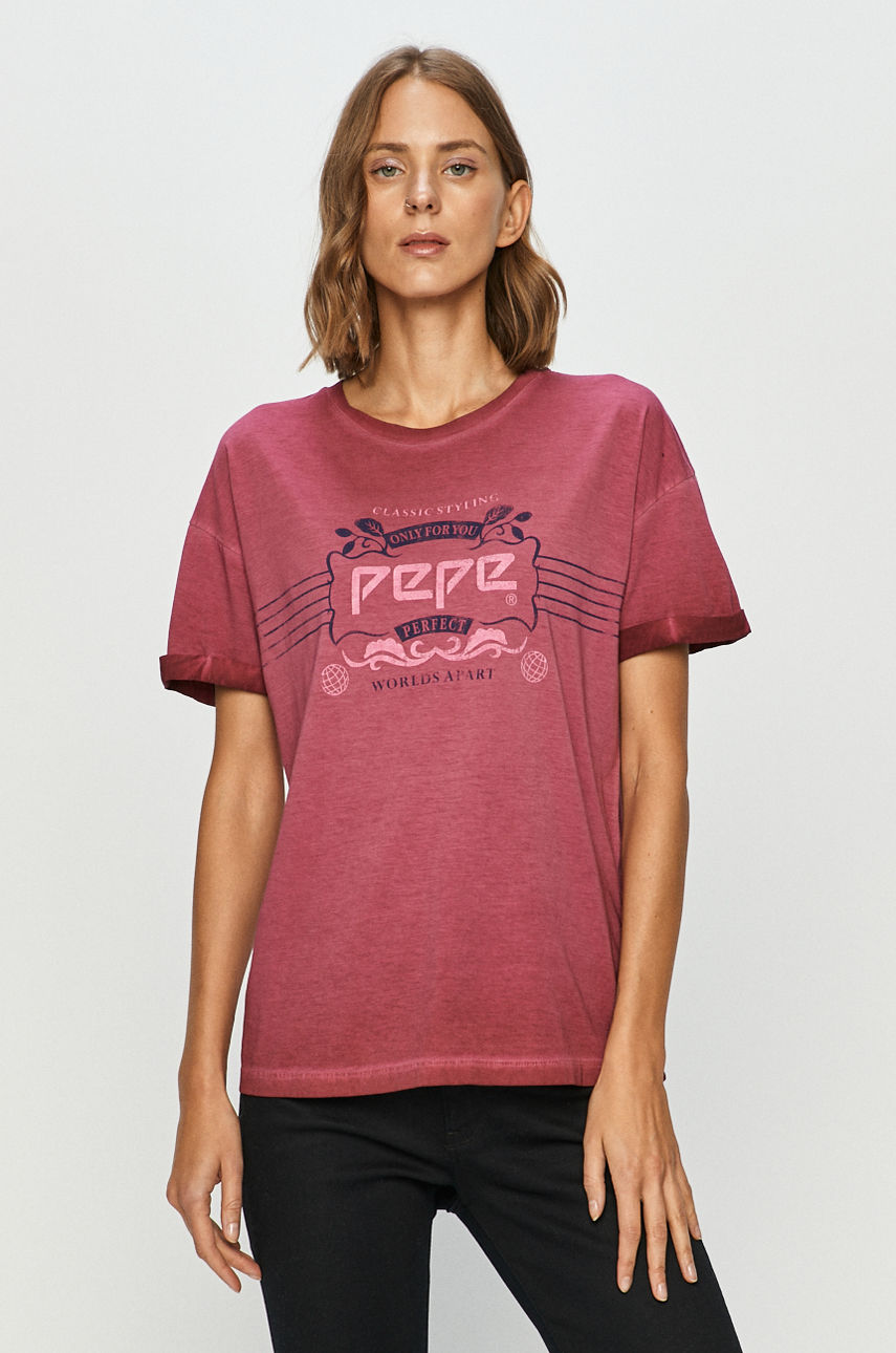 Pepe Jeans - T-shirt Magic różowy PL504241.286