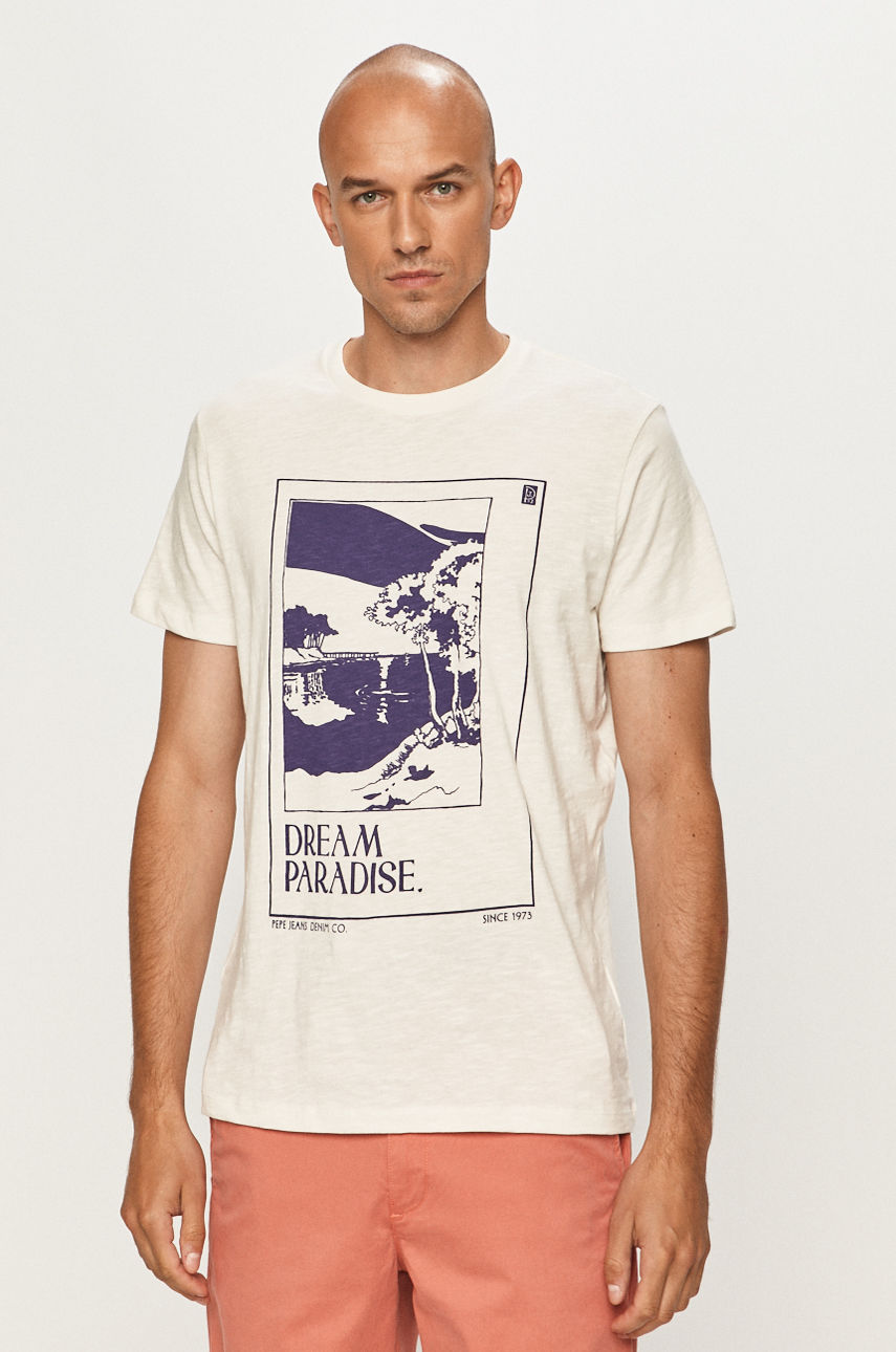Pepe Jeans - T-shirt Slater biały PM507285