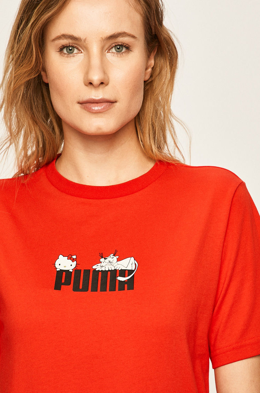Puma - T-shirt x Hello Kitty czerwony 597141