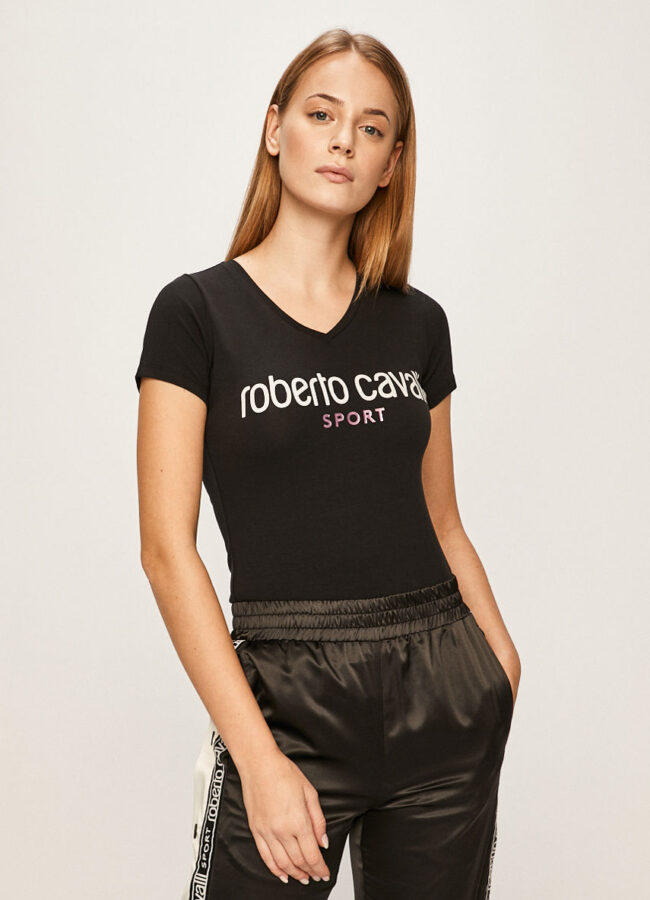 Roberto Cavalli Sport - T-shirt czarny JYY16T.JV025