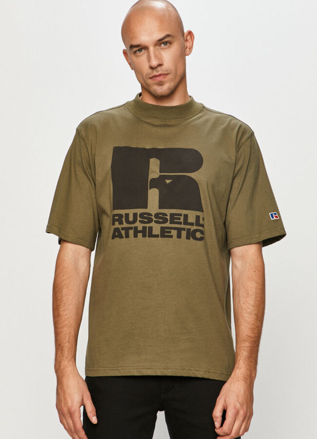 Russell Athletic - T-shirt oliwkowy E06262