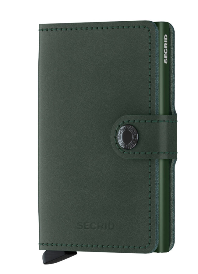 Secrid - Portfel skórzany ciemny zielony M.Green