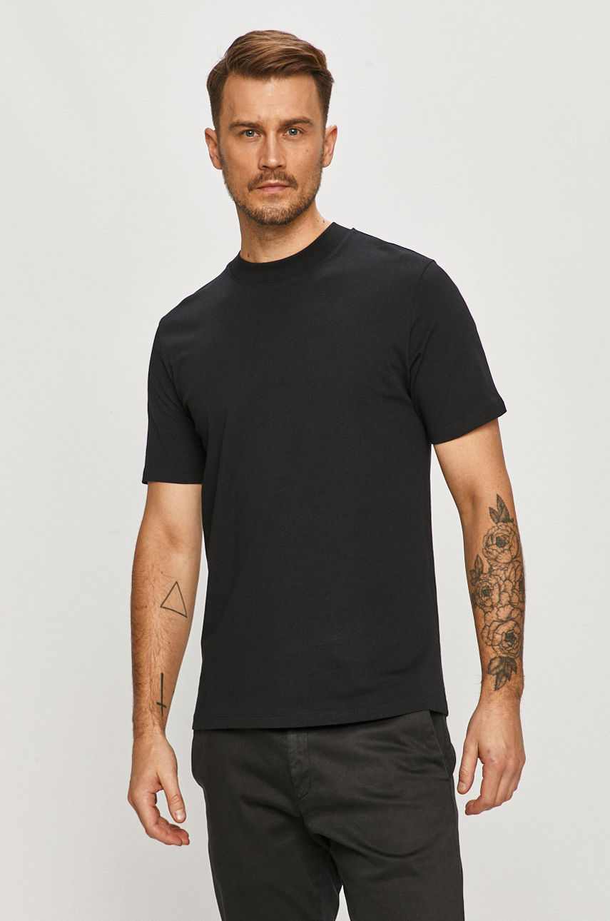 Selected - T-shirt czarny 16075233