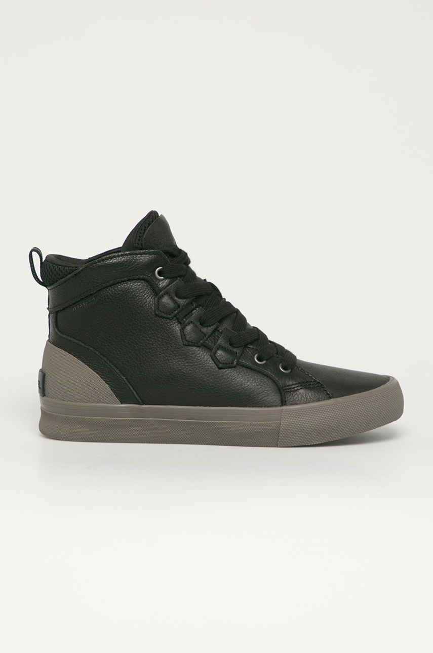 Sorel - Buty skórzane Caribou Sneaker Mid WP czarny 1931601