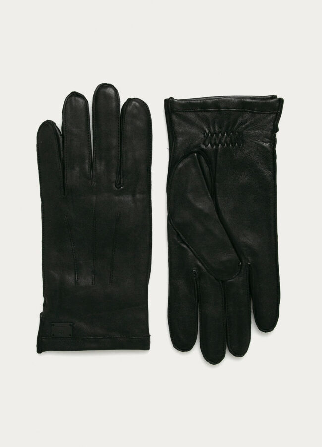 Strellson - Rękawiczki skórzane czarny 3144.R