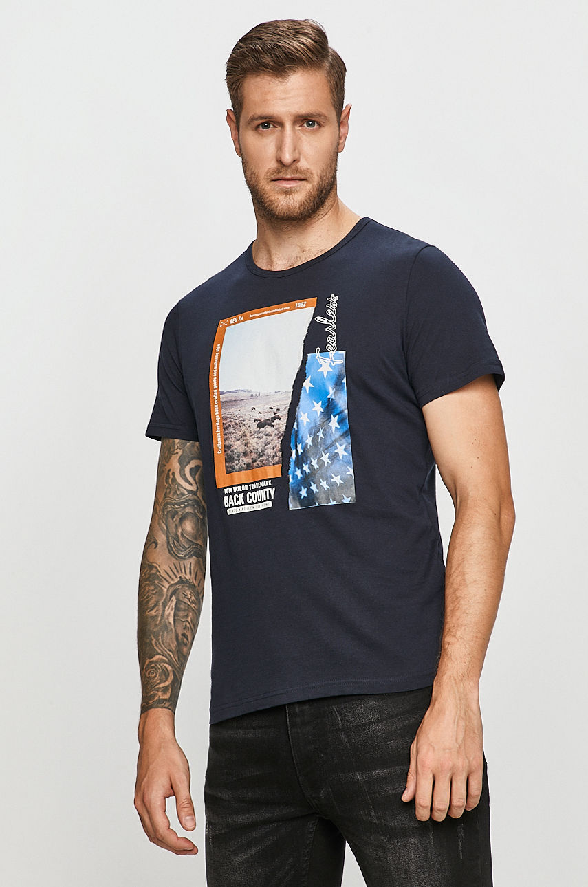 Tom Tailor Denim - T-shirt granatowy 1022217