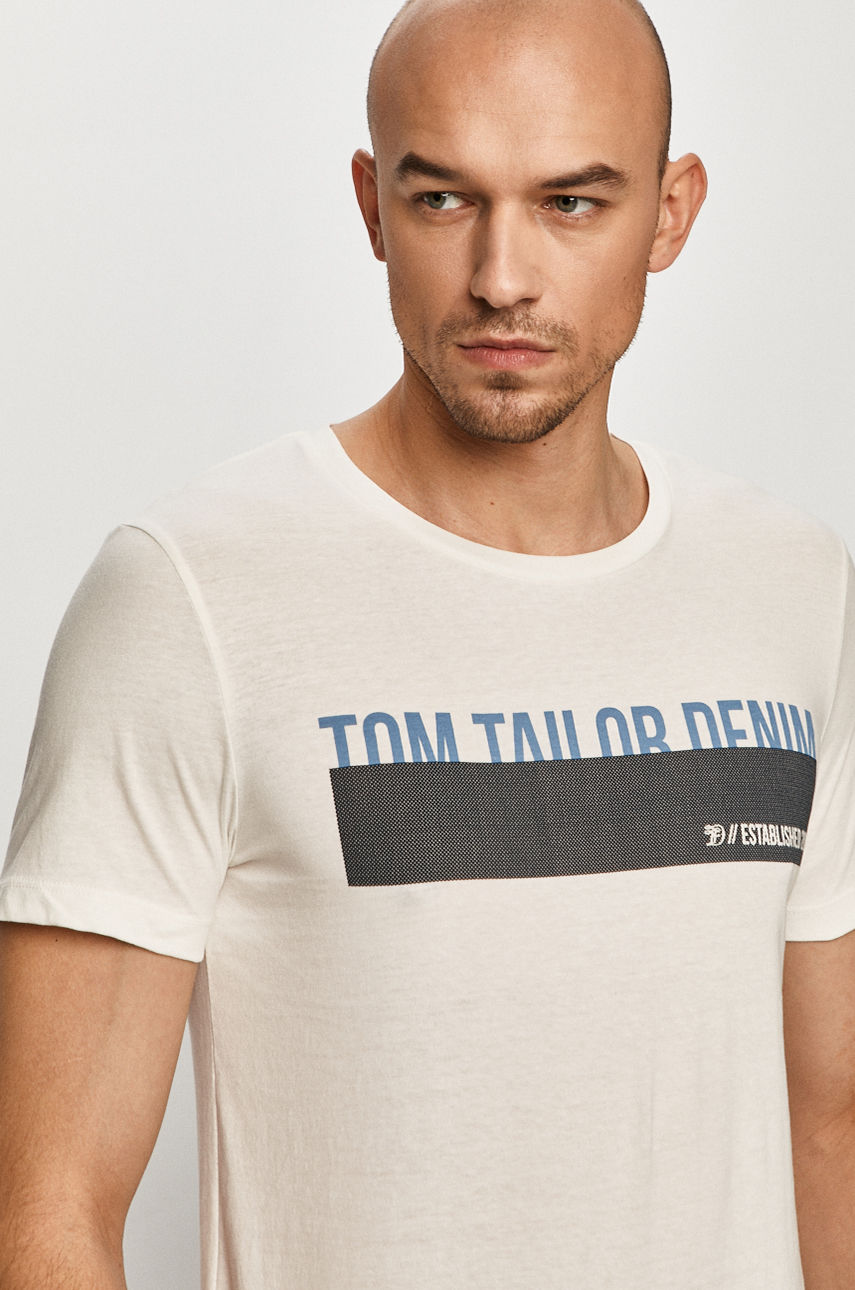 Tom Tailor - T-shirt biały 1016303.11186