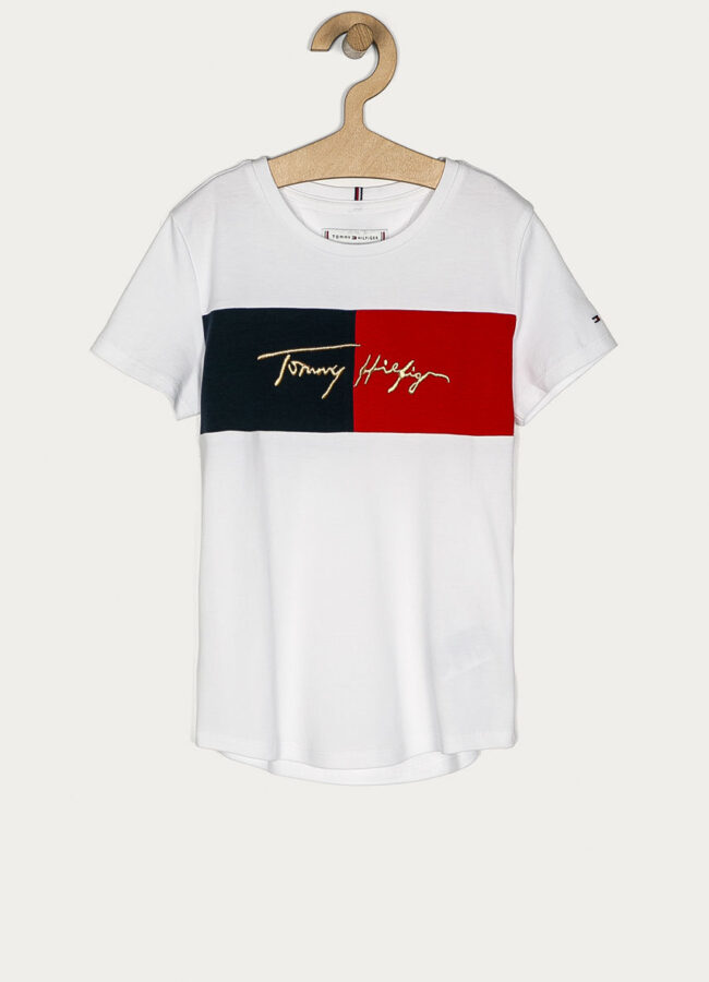 Tommy Hilfiger - T-shirt dziecięcy 128-176 cm biały KG0KG05511