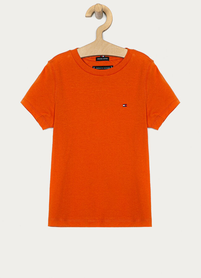 Tommy Hilfiger - T-shirt dziecięcy 74-176 cm mandarynkowy KB0KB06130