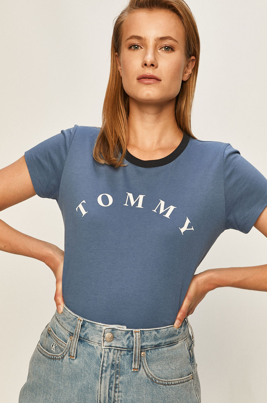 Tommy Hilfiger - T-shirt niebieski UW0UW01905